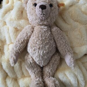 Steiff Bear Hannes Teddy Jointed Plush 13" Brown Beige Stuffed Animal 022586